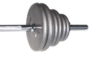 Apollo Athletics GR- 110 Set 1" Gray 110 LB set, 85 LB plates with 60-inch spinlock bar and a pair of dumbbell handles