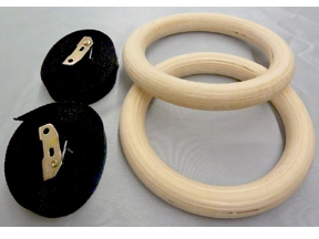 Apollo Athletics G-RING-WOOD Wooden Gym ring,a pair per box