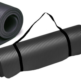 Apollo Athletics MAT-B-1 Black MBR Yoga mat 70 x 23 x 1/2" with strip