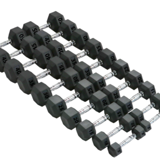 HOIST Commercial Rubber Hex Dumbbells